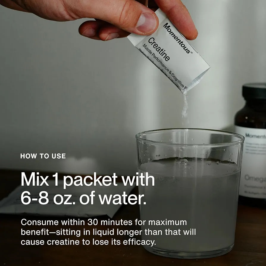 Momentous Creatine Monohydrate Powder, 5g per Serving, Unflavored