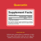Natural Factors Quercetin - Antioxidant Support Supplement for Respiratory & Lung Health Support - Quercetin Supplement Aids Your Body's Health & Function - 60 Vegetarian Capsules 