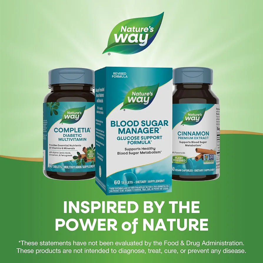 Nature's Way Blood Sugar Manager Glucose Support Formula, 60 Count 