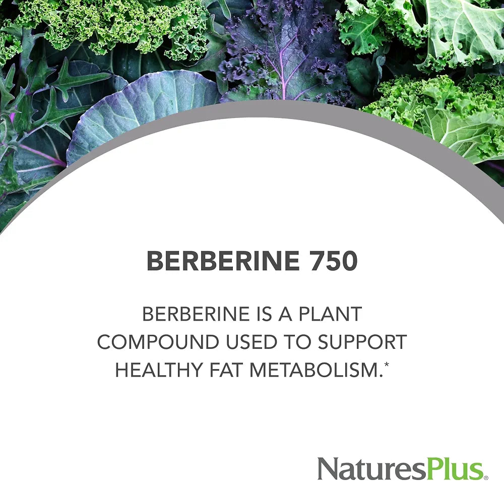 NaturesPlus PRO Berberine 750 mg - 60 Capsules - Supports Healthy Metabolism - Non-GMO, Vegan & Gluten Free - 30 Servings