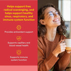 Natural Factors Quercetin - Antioxidant Support Supplement for Respiratory & Lung Health Support - Quercetin Supplement Aids Your Body's Health & Function - 60 Vegetarian Capsules 