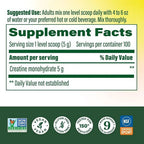 MegaFood Micronized Creatine Monohydrate Powder, Unflavored, 500 Grams