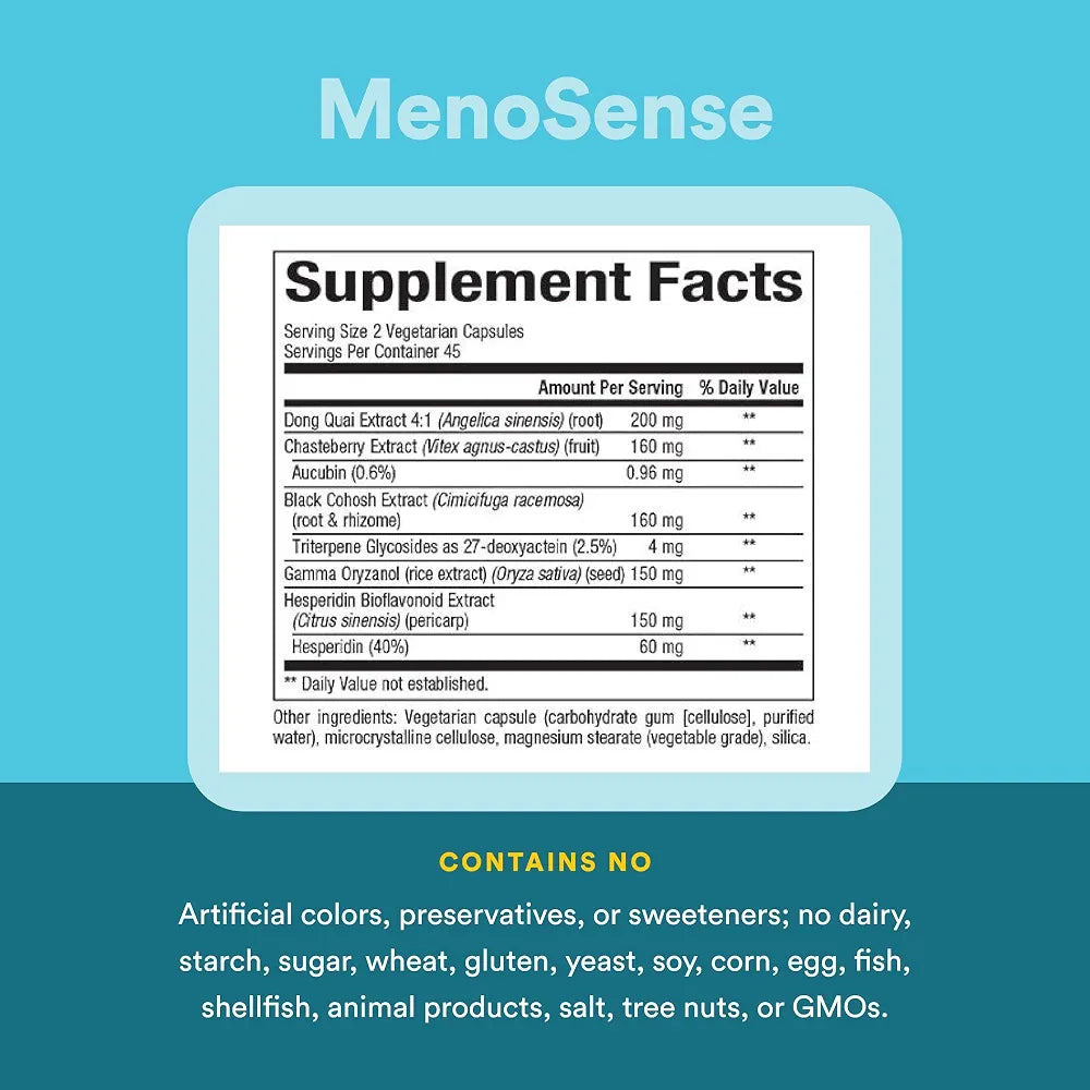 Natural Factors Menosense Veg-Capsules, 90-Count