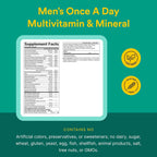 Natural Factors Whole Earth & SEA Men's Once A Day MULTIVITAMIN & Mineral, 60 Vegetarian Capsules