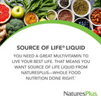 NaturesPlus Source of Life Liquid, Tropical Fruit - 8 fl oz - Multivitamin & Mineral Supplement - Gluten Free, Vegetarian - 8 Servings