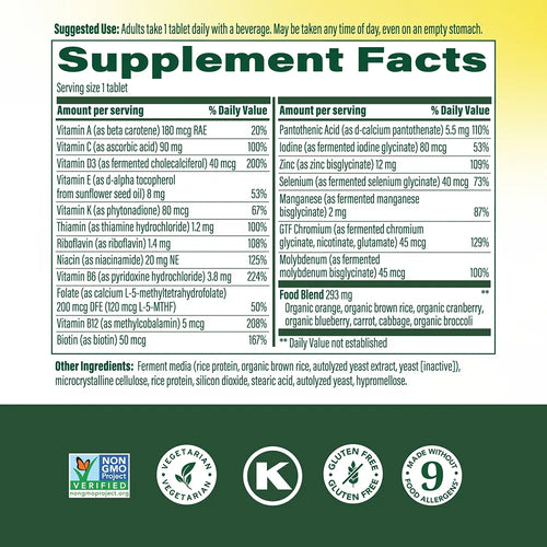 MegaFood Multivitamin for Men 55+ One Daily Mens Multivitamins, Methylated B12, Vitamin D3, C & Zinc - Healthy Aging, Bone & Muscle Health & Immune Support - Vegetarian - 90 Tablets