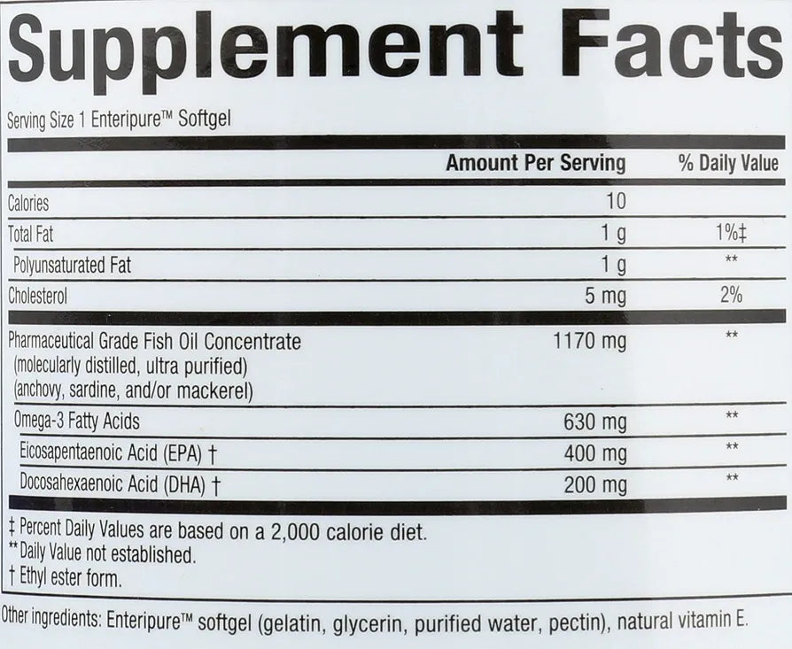 Natural Factors RxOmega-3 - Brain & Heart Health Support - Eye Health Supplement with EPA & DHA - Natural Supplement with Omega-3 Fatty Acids - 120 Softgels 
