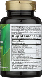 Nature's Way Leg Veins Premium Blend - Supports Healthy Leg Vein Strength* - 6-Herb Blend with Horse Chestnut Extract, Grape Seed Extract & Dandelion - Gluten Free & Vegan - 120 Count 