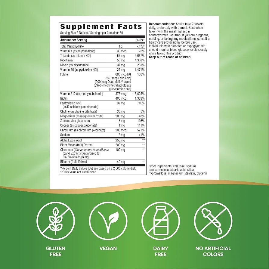 Nature's Way Blood Sugar Manager Glucose Support Formula, 60 Count 