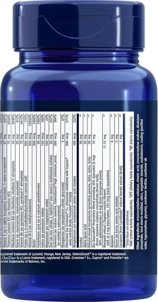 Life Extension Two-Per-Day Multivitamin - Packed with Over 25 Vitamins, Minerals & Extracts -Vitamins B6, C, D - Zinc - Two-Month Supply - Non-GMO, Gluten-Free - 120 Tablets