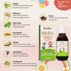 HERBION Naturals Vitality Supplement for Children, Promotes Growth and Appetite, Relieves Fatigue, Improves Mental & Physical Performance, for Kids 1 Year & Above, 5 Fl Oz (Pack of 1)
