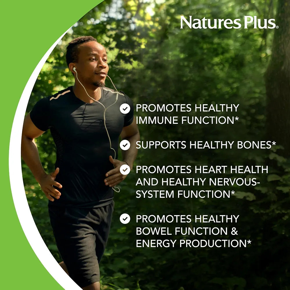 NaturesPlus Magnesium - 200 mg, 90 Tablets - Vegetarian, Gluten Free - 90 Servings