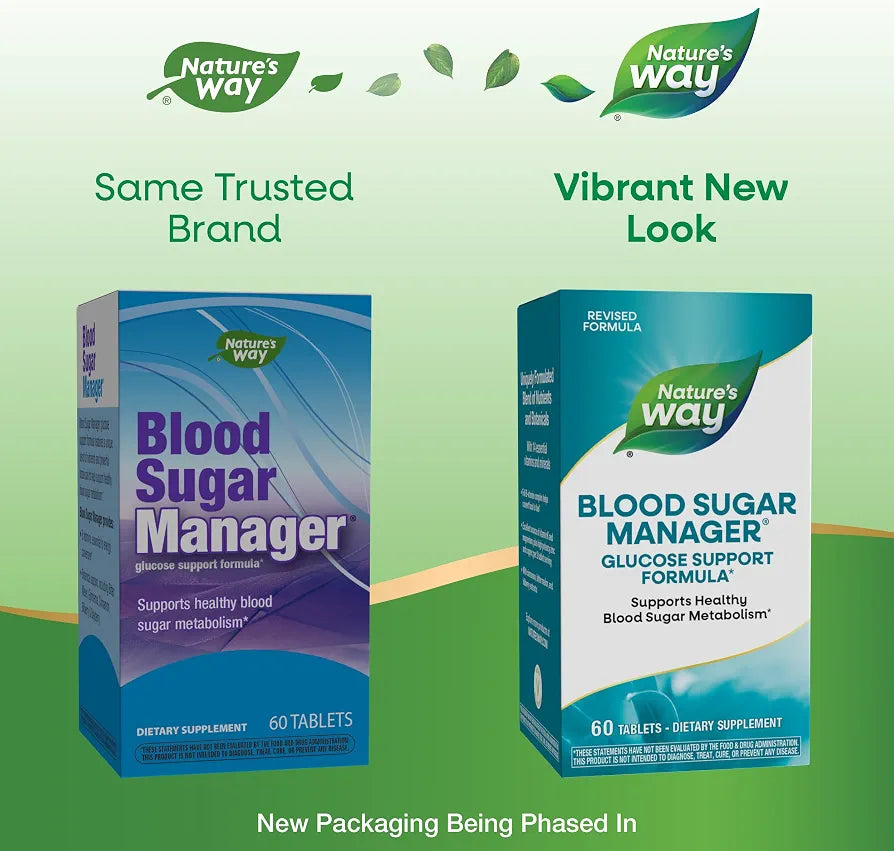 Nature's Way Blood Sugar Manager Glucose Support Formula, 60 Count 