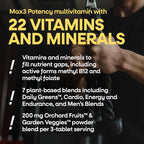 Nature's Way Alive! Men's Max3 Potency Daily Multivitamin, High Potency Multivitamin for Men with B-Vitamins for Cellular Energy*, Supports Heart, Muscle and Eye Health*, 90 Tablets