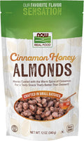 NOW Foods, Cinnamon Honey Coated Almonds, Crafted in Small Batches, 12-Ounce 