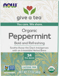 NOW Foods Give a Tea™ Organic Peppermint Tea, Caffeine-Free, 24 bags