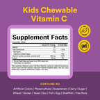 Natural Factors, Kids Chewable Vitamin C 500 mg, Supports Immune Health, Bones, Teeth and Gums, Blueberry, Raspberry and Boysenberry, 90 Count 