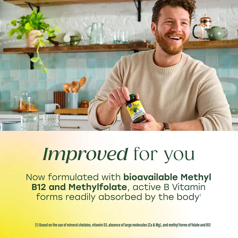 MegaFood One Daily Mens Multivitamins - Multivitamin for Men - Vitamin C, Vitamin D3 & Vitamin B12 - Muscle, Energy Metabolism & Immune Support - Vegetarian, Gluten Free - 60 Tablets, 60 Servings