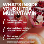 Nature's Way Alive! Ultra Potency Multivitamin for Men 50 Plus, Complete High Potency Formula with Vitamin D3, C, E, Methyl B12, Supports Cellular Energy, Heart, Brain, and Eye Health,* 60 Tablets