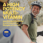 Nature's Way Alive! Ultra Potency Multivitamin for Men 50 Plus, Complete High Potency Formula with Vitamin D3, C, E, Methyl B12, Supports Cellular Energy, Heart, Brain, and Eye Health,* 60 Tablets