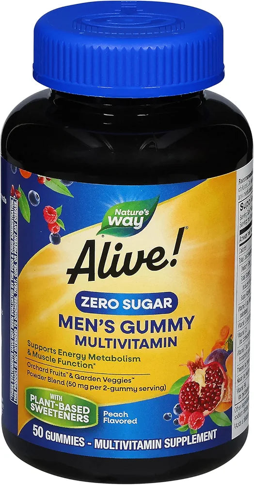 Nature's Way, Alive Zero Sugar Men's Gummy Multi, 50 Count