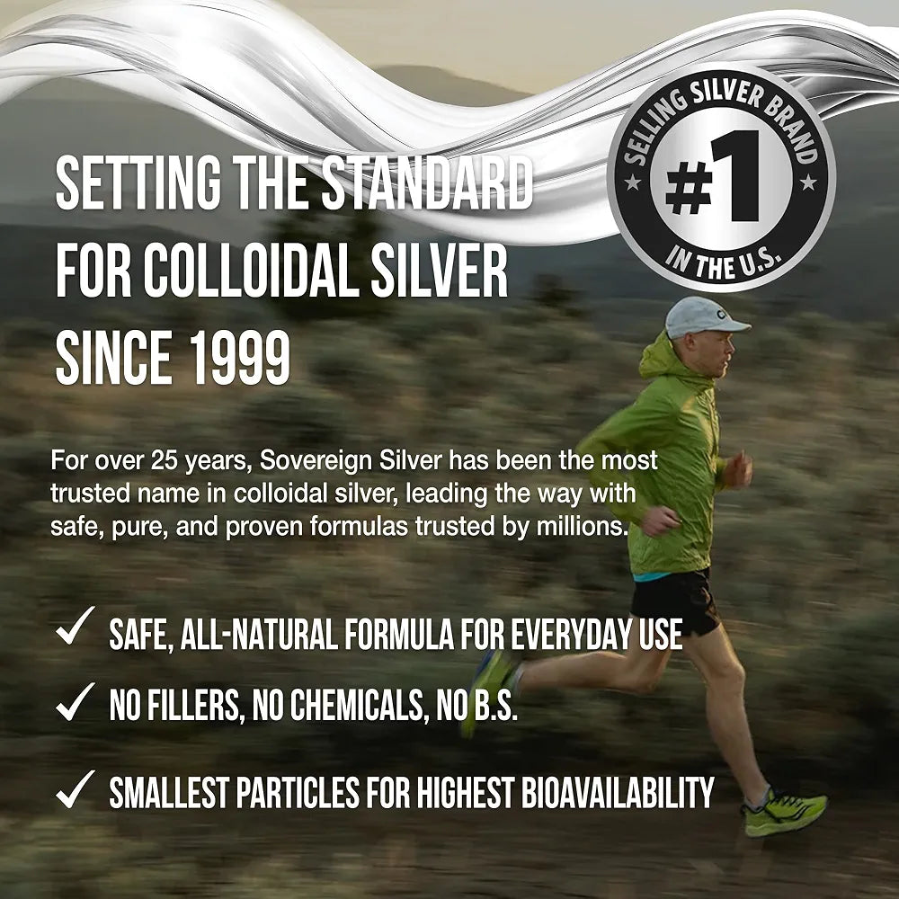 Sovereign Silver Immune Support, Colloidal Silver, 32 fl oz 