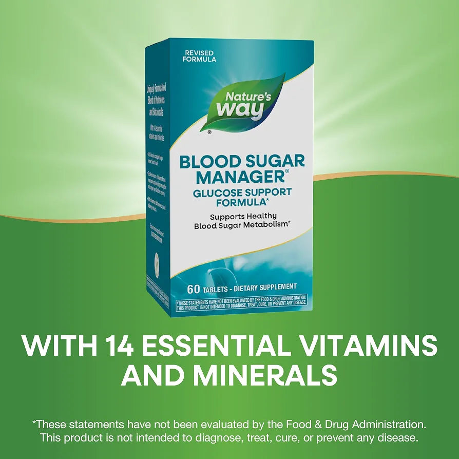 Nature's Way Blood Sugar Manager Glucose Support Formula, 60 Count 