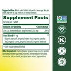 MegaFood Zinc Supplements - Vegan Immune Support Supplement With 22.5 mg High Potency Fermented Zinc - Made With Real Food - Gluten-Free, Kosher - 60 Tablets, 60 Servings