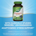 Nature's Way Ashwagandha Gummies, Reduce Stress with Adaptogenic Herb*, 125 mg Per 2-Gummy Serving, Berry Flavored, 90 Gummies 