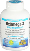 Natural Factors RxOmega-3 - Brain & Heart Health Support - Eye Health Supplement with EPA & DHA - Natural Supplement with Omega-3 Fatty Acids - 120 Softgels 