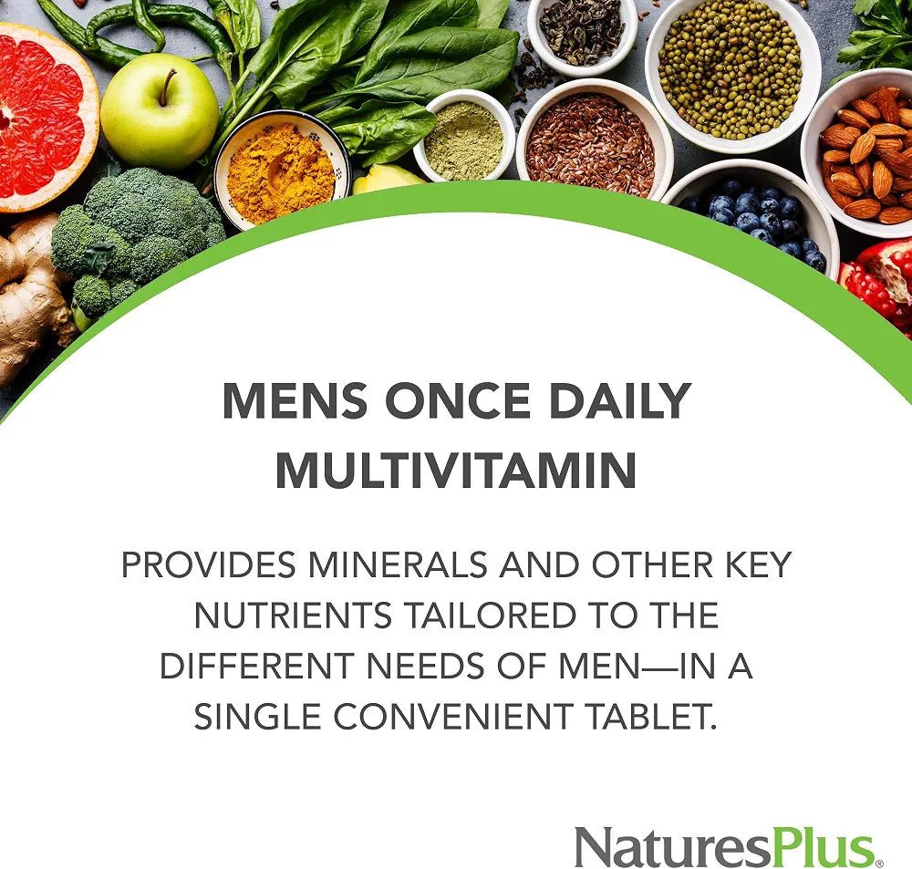 NaturesPlus His Journey - 30 Tablets - Men’s Multivitamin - 100% DV of All Vitamins - Supports Overall Wellness, Energy, Immunity & Brain Health - 30 Servings