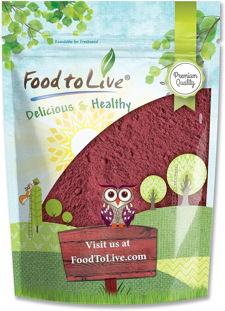 Beet Root Powder, 12 Ounces – Finely Ground Dried Beet Root, Pure, Kosher and Vegan, Raw Superfood. Bulk Powder. Rich in Folate, Potassium and Fiber. Great for Drinks, Smoothies, Sauces, and Soups