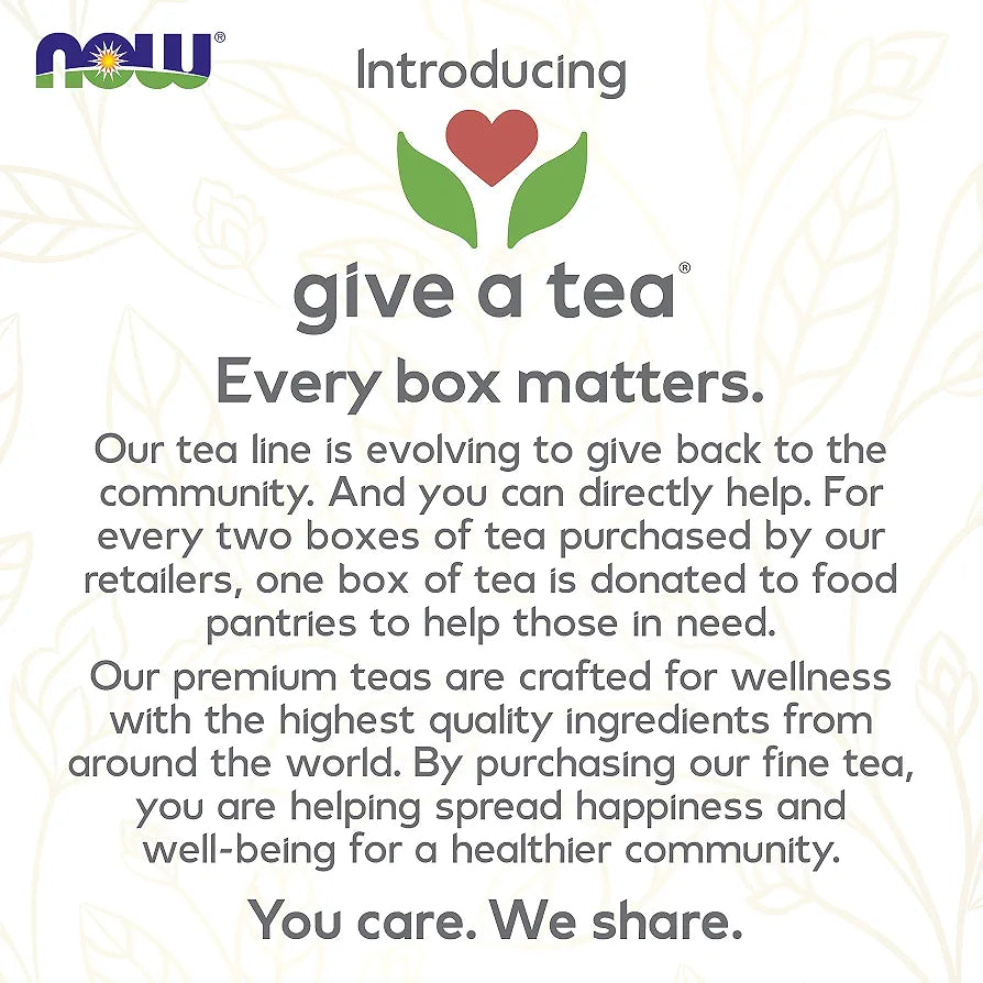 NOW Foods Give a Tea™ Organic Peppermint Tea, Caffeine-Free, 24 bags