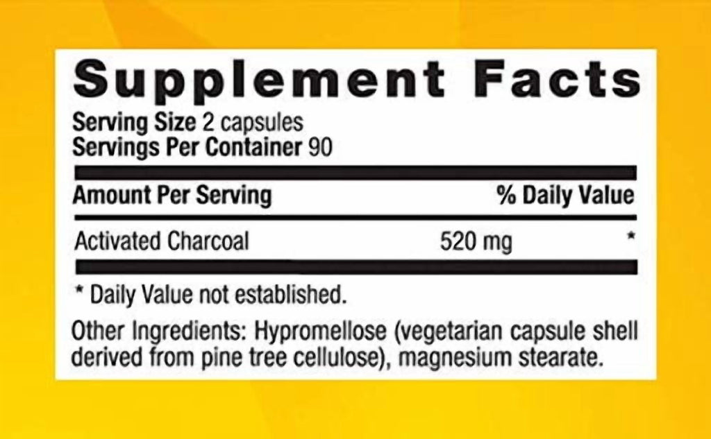 Country Life Activated Organic Coconut Charcoal Capsules, 260mg – Natural Charcoal Supplement for Gas and Bloating Relief, Gluten-Free, 180 Vegan Capsules