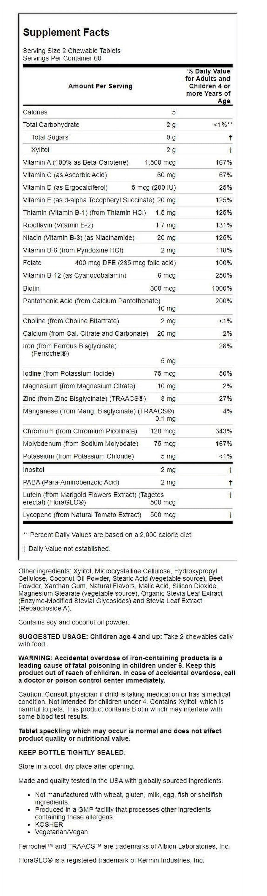 Kid Vits Berry Lemonade - 120 Chewable Tablets