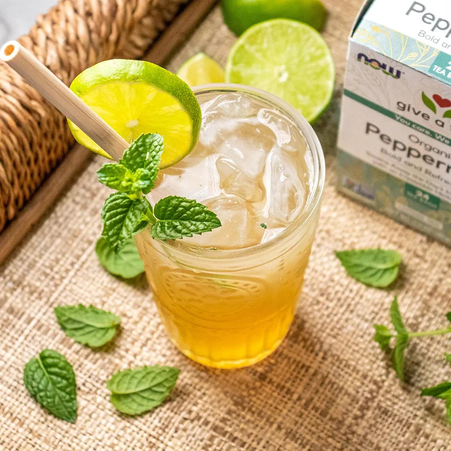 NOW Foods Give a Tea™ Organic Peppermint Tea, Caffeine-Free, 24 bags