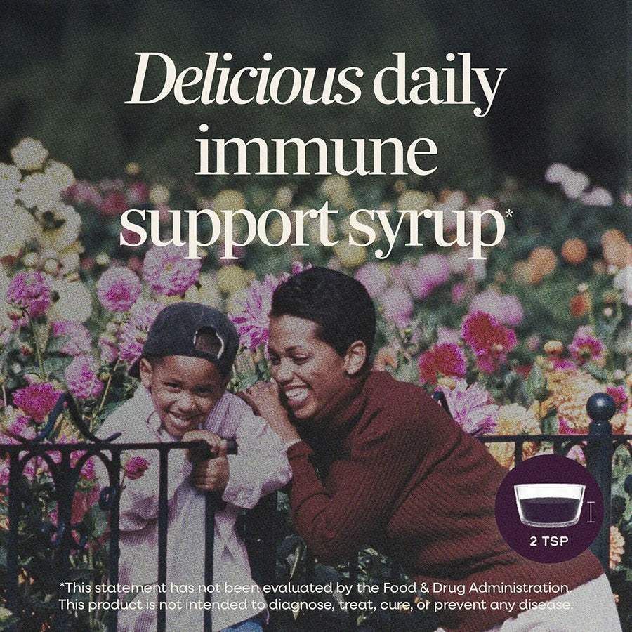 Nature's Way Sambucus Elderberry Immune Syrup with Zinc & Vitamin C, 8 fl oz