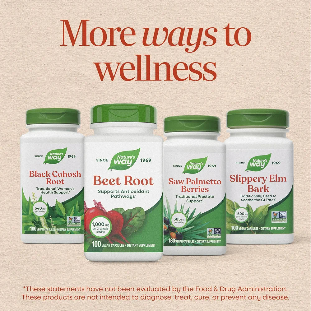 Nature's Way Beet Root Capsules, Supports Antioxidant Pathways*, 100 ct
