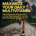 Nature's Way Alive! Men's Max3 Potency Daily Multivitamin, High Potency Multivitamin for Men with B-Vitamins for Cellular Energy*, Supports Heart, Muscle and Eye Health*, 90 Tablets