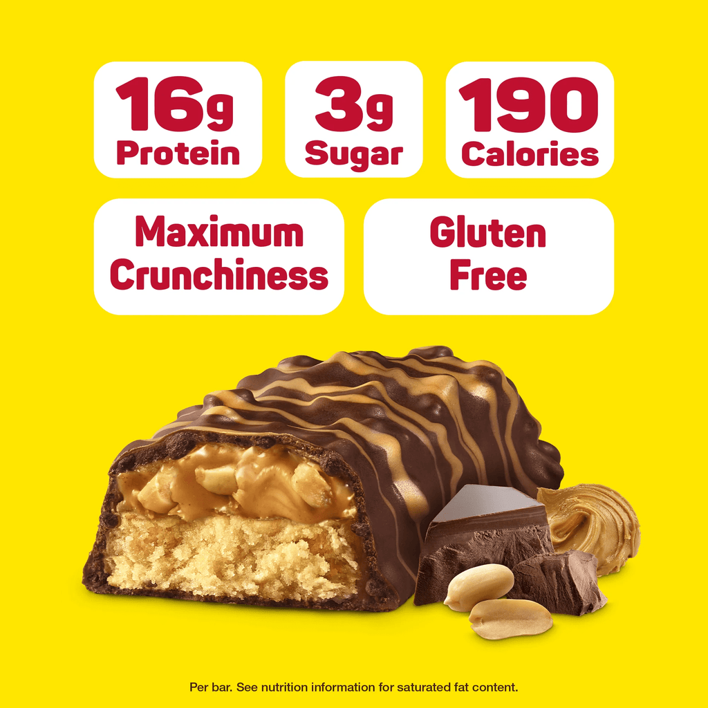 FITCRUNCH High Protein Baked Bar, Chocolate Peanut Butter, 16g Protein, 1.62 oz, 4 Count