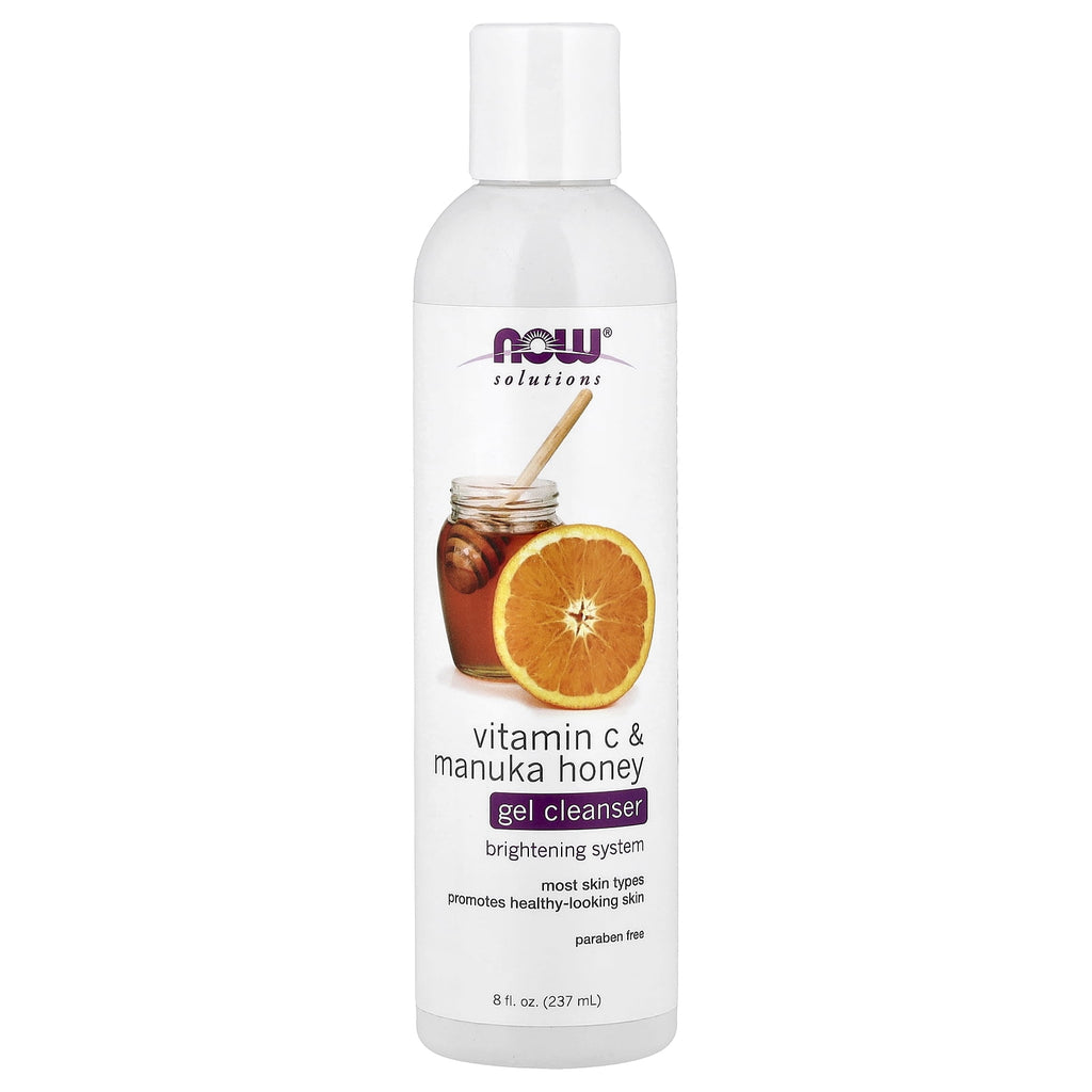 NOW Foods Vitamin C & Manuka Honey Gel Cleanser 8 fl oz Liq