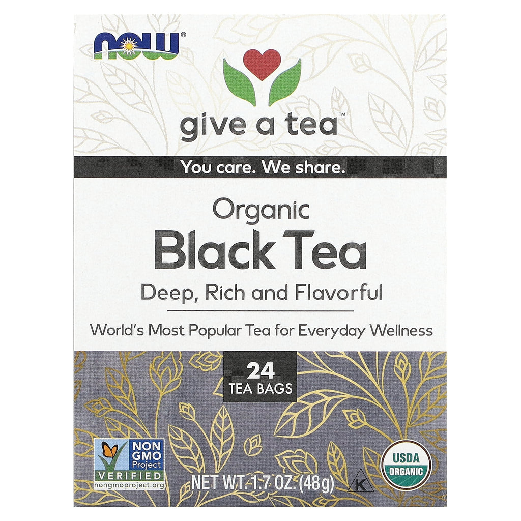 Now Foods Boldly Black Tea, Organic 24 Bag