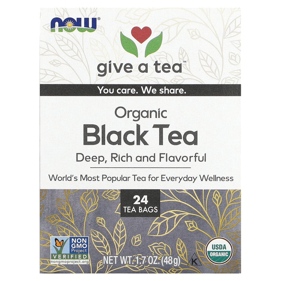 Now Foods Boldly Black Tea, Organic 24 Bag