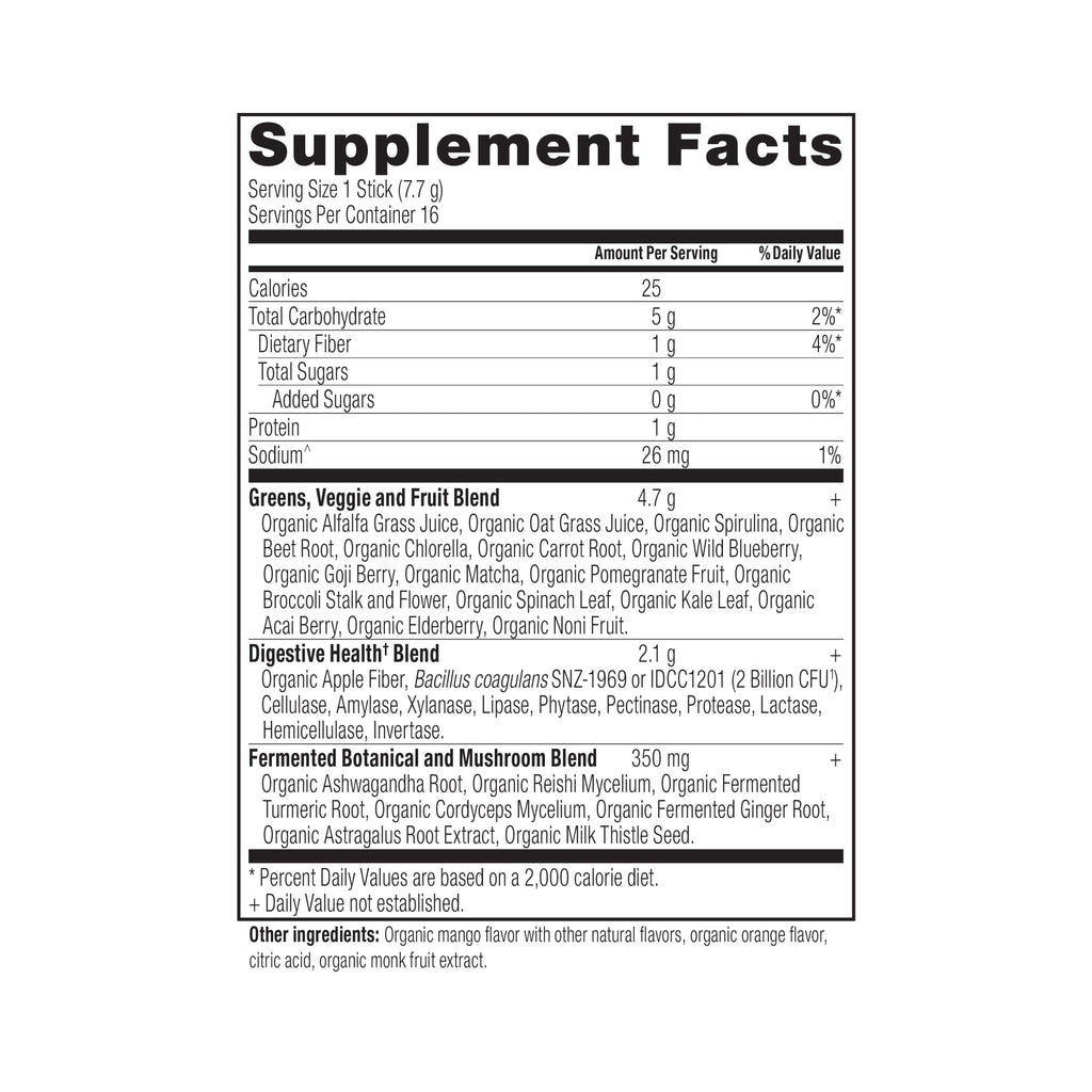Organic SuperGreens Stick Packs