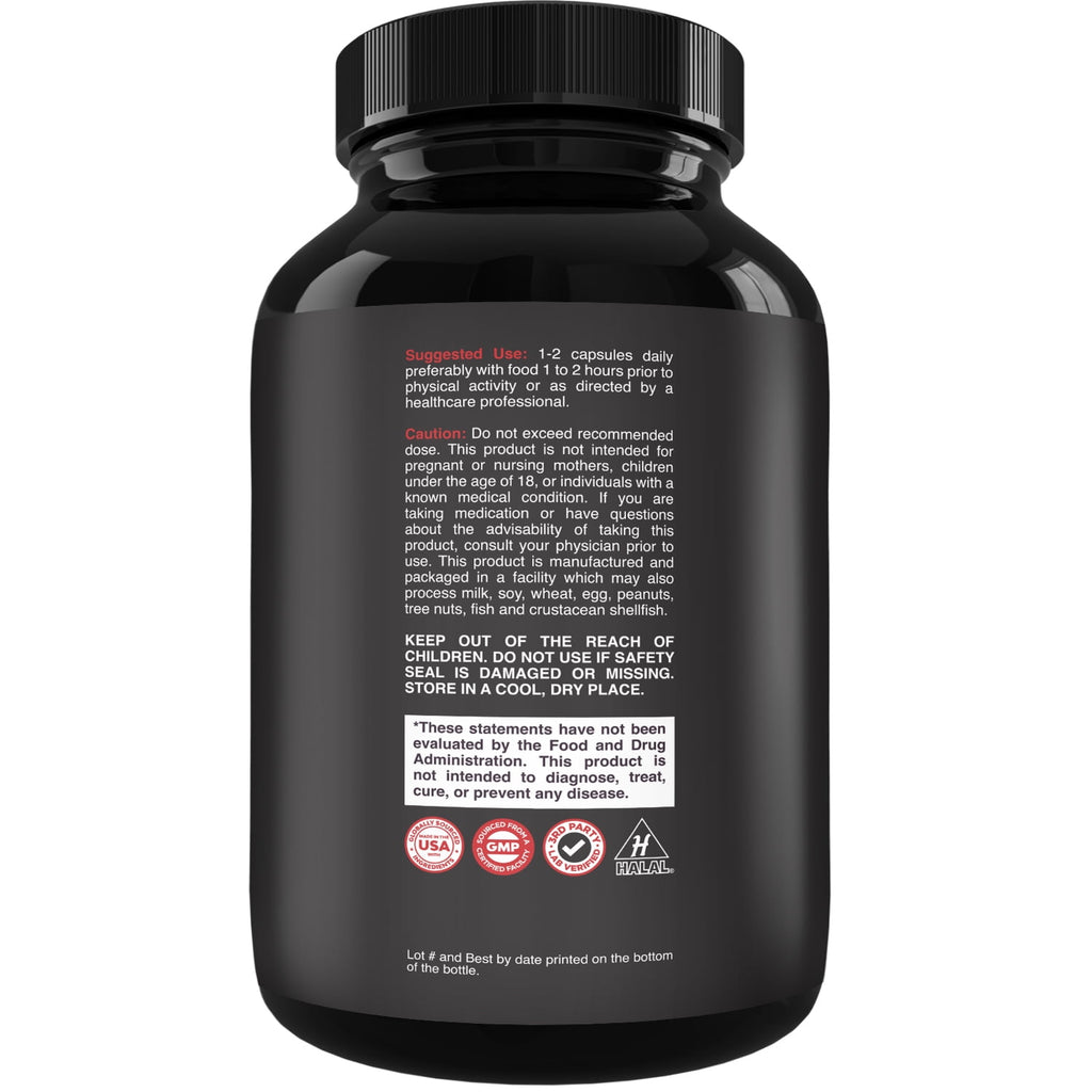 Natures Craft Gorilla Muscle Extra Strength Testosterone Booster Supplement for Men, 60 Capsules