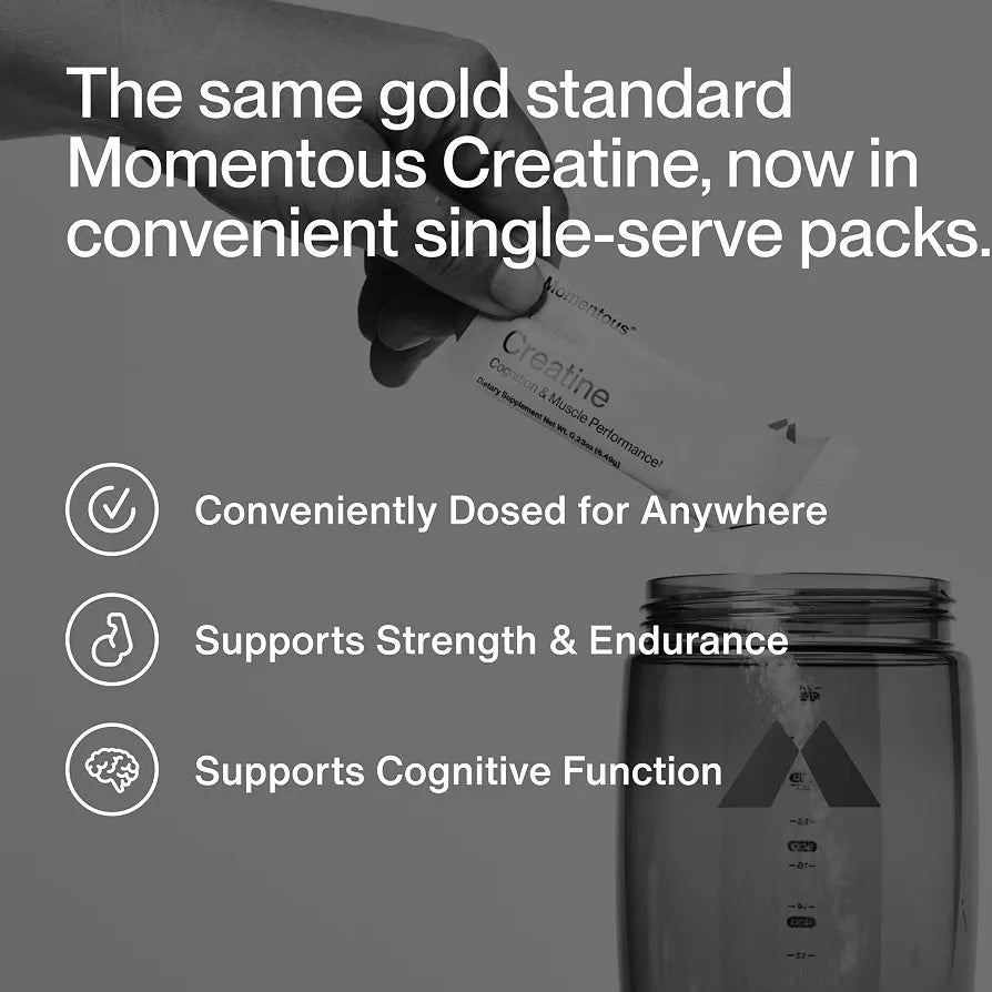 Momentous Creatine Monohydrate Powder, 5g per Serving, Unflavored