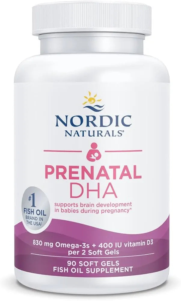 Nordic Naturals Prenatal DHA, Omega-3 + Vitamin D3, Unflavored - 90 Count