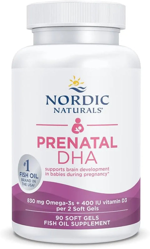 Nordic Naturals Prenatal DHA, Omega-3 + Vitamin D3, Unflavored - 90 Count