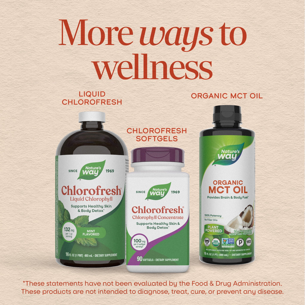 Nature’s Way Chlorofresh Liquid Chlorophyll, Internal Deodorant*, Unisex, Mint Flavored, 16 Fl Oz