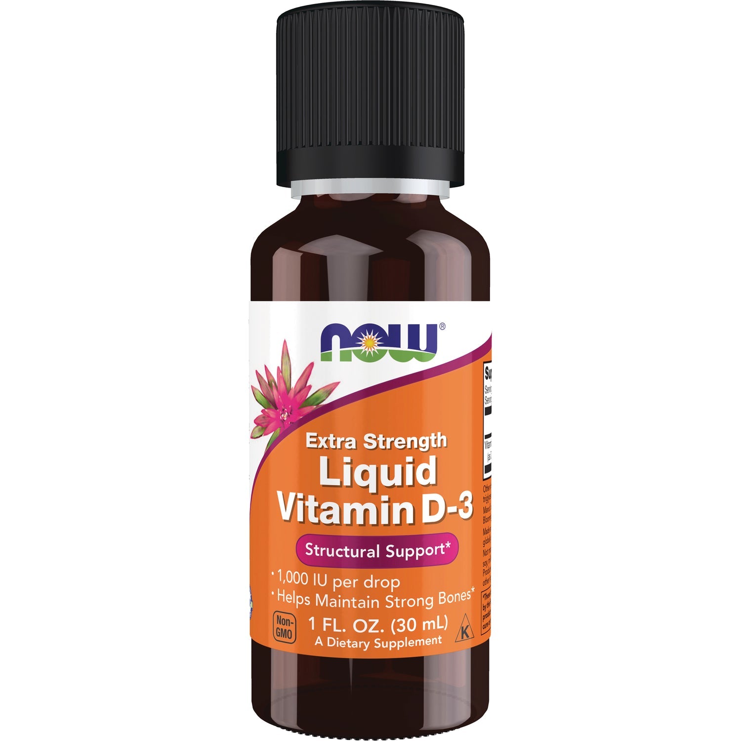 NOW Foods Liquid Vit D-3 1000 IU/drop 1 OZ